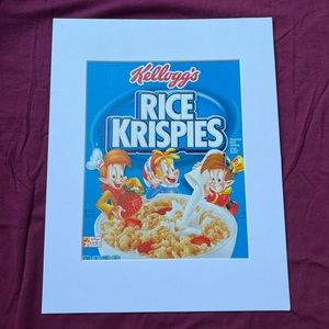 Rice Krispies cereal snap crackle pop mascots Art matted breakfast
